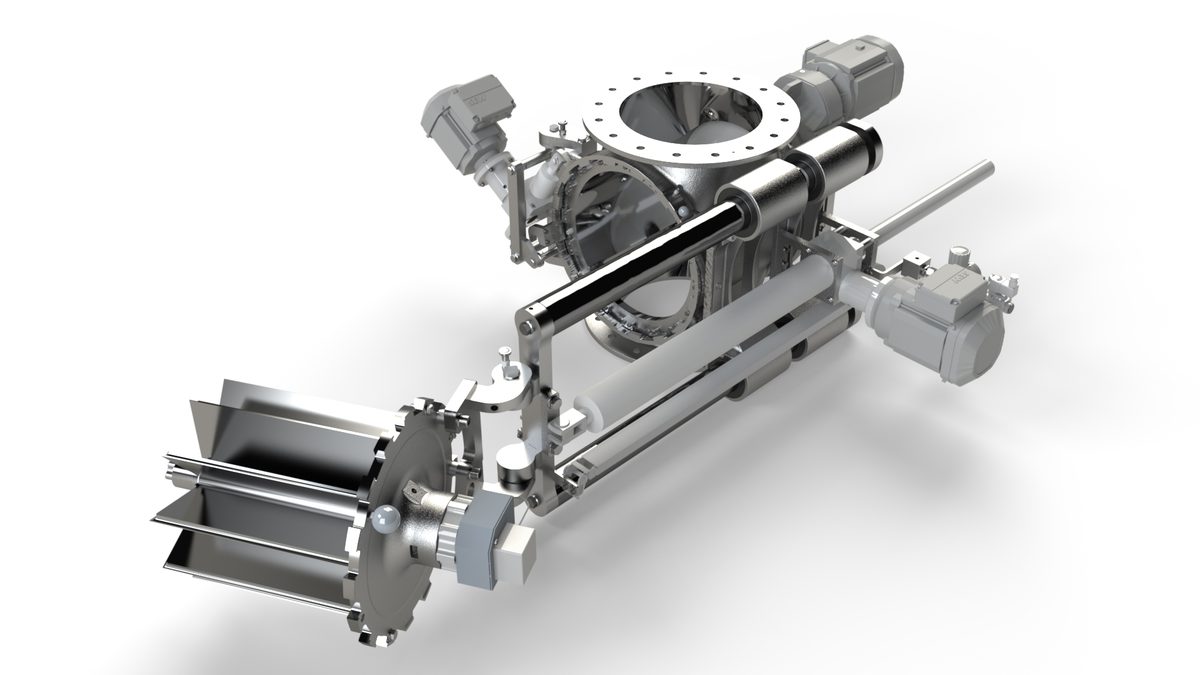 Шлюзовый затвор Coperion с системой AutoAccess и дивертор WFV на POWTECH 2026
