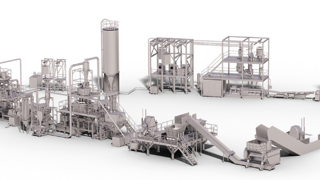 Комплексная линия Coperion «под ключ»_ от приёма сырья до готового продукта в пищевой и минеральной промышленности