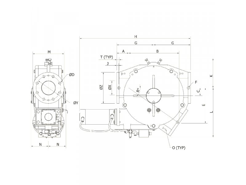 Двухканальный Переключатель потока барабанного типа типа DTD (Drum Type Diverter)